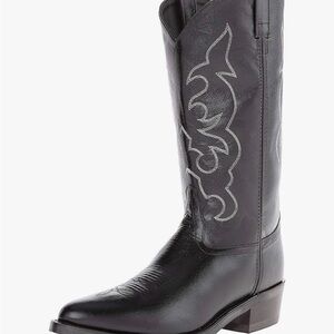 Old West men’s stitched cushioned round toe cowboy western boots, 10 wide